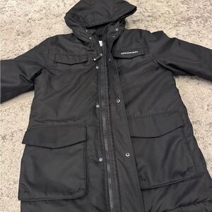 Calvin Klein Jeans Black Hooded Parka Coat – Boys Size M (10/12)